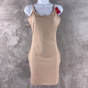 Spanx Cami Full Slip Dress Womens Size XL Nude Shapewear Stretch Bodycon
